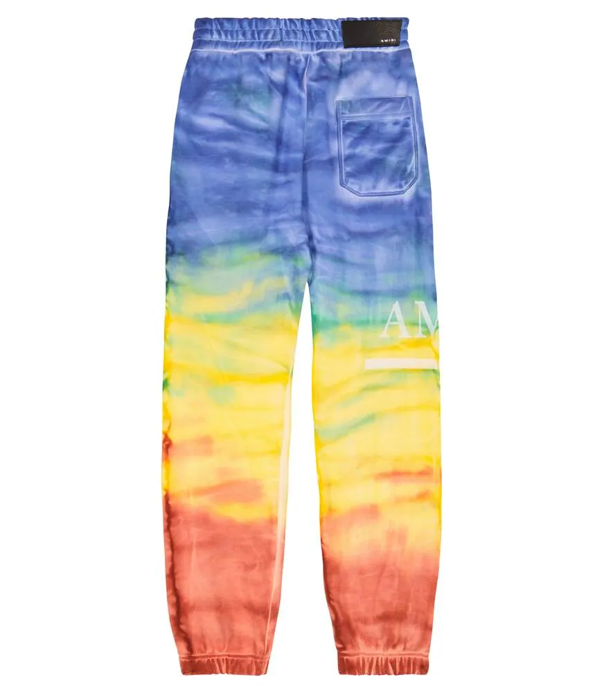 Amiri Tie-Dye Cotton Sweatpants, Multicolor