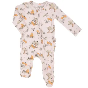 Baby Foxes Zipper Footie