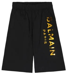 Balmain logo swim trunks, black
