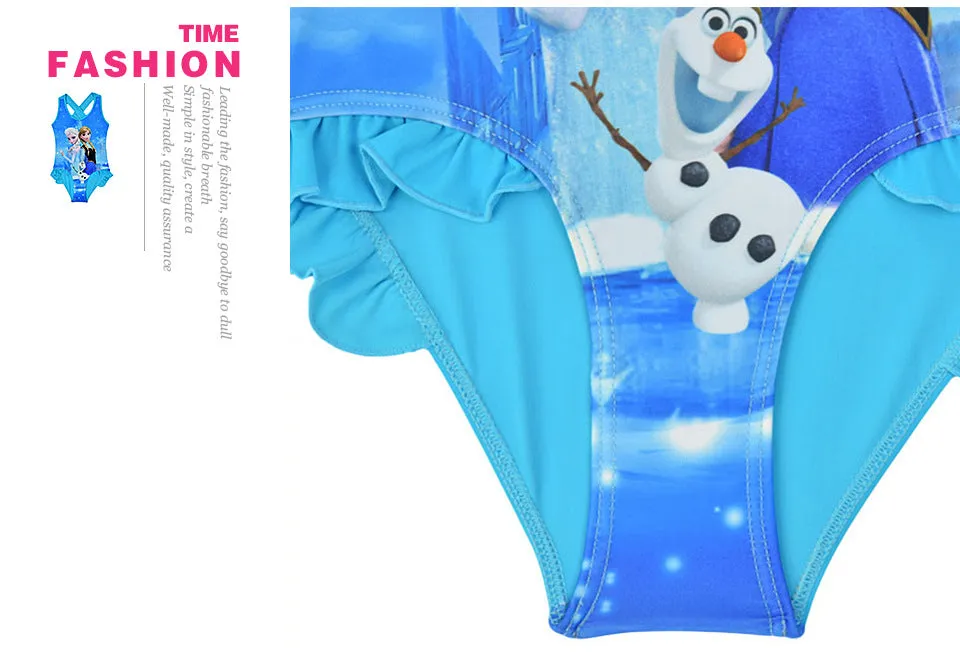 Bikini Children One Piece Swimsuit Cartoon Girl's Swimwear