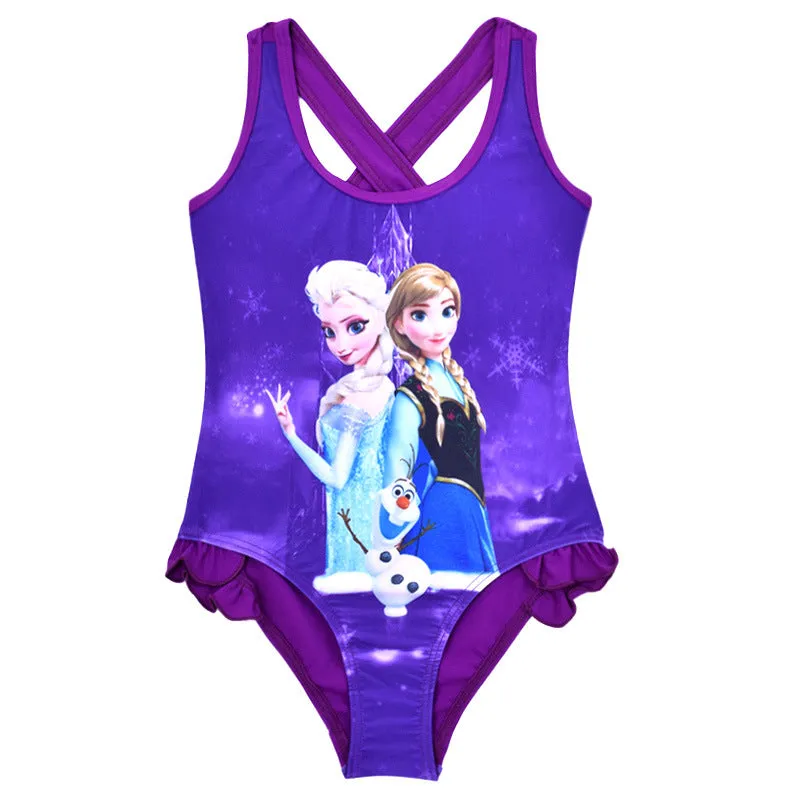 Bikini Children One Piece Swimsuit Cartoon Girl's Swimwear