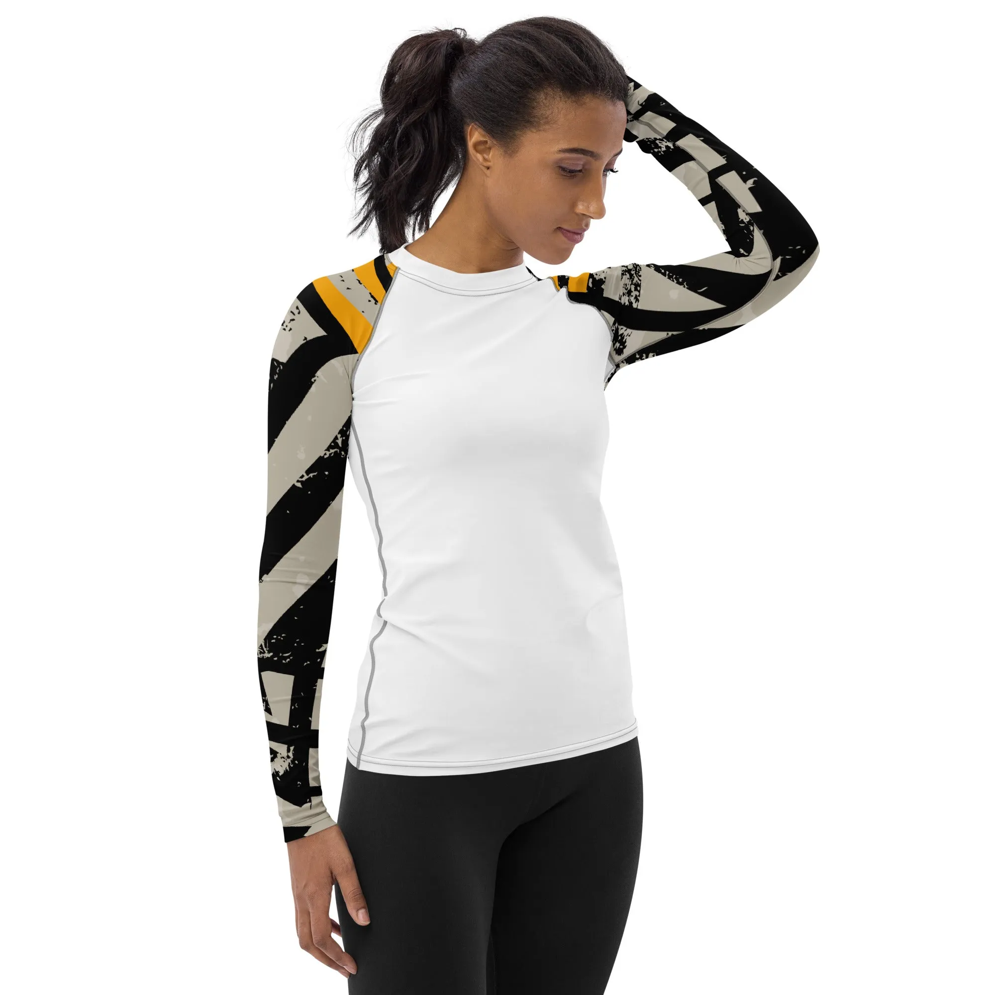 Black and Gold Women's Rash Guard