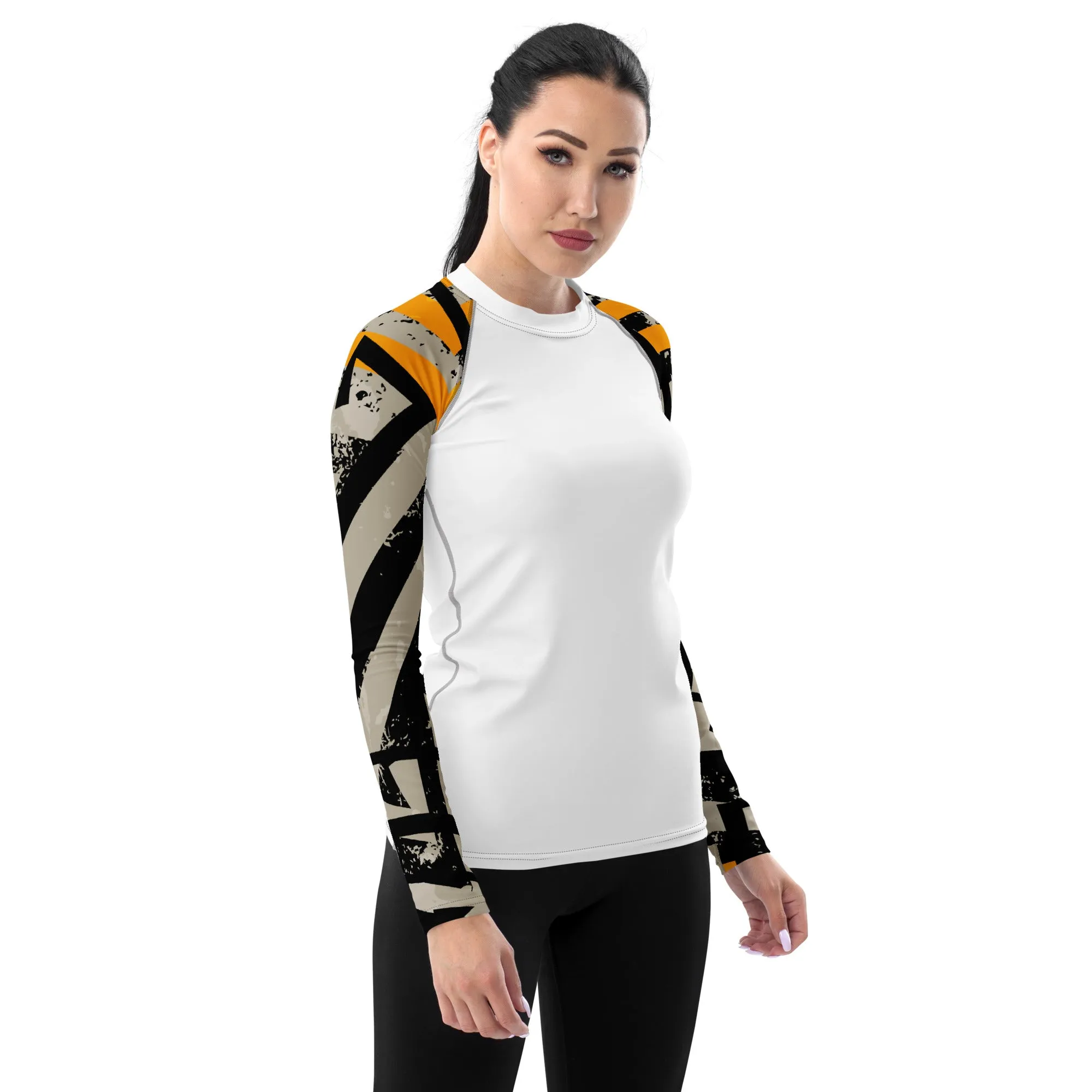 Black and Gold Women's Rash Guard