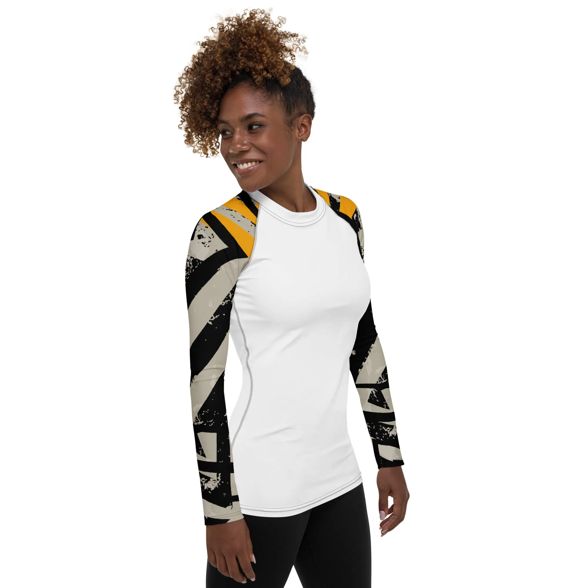 Black and Gold Women's Rash Guard