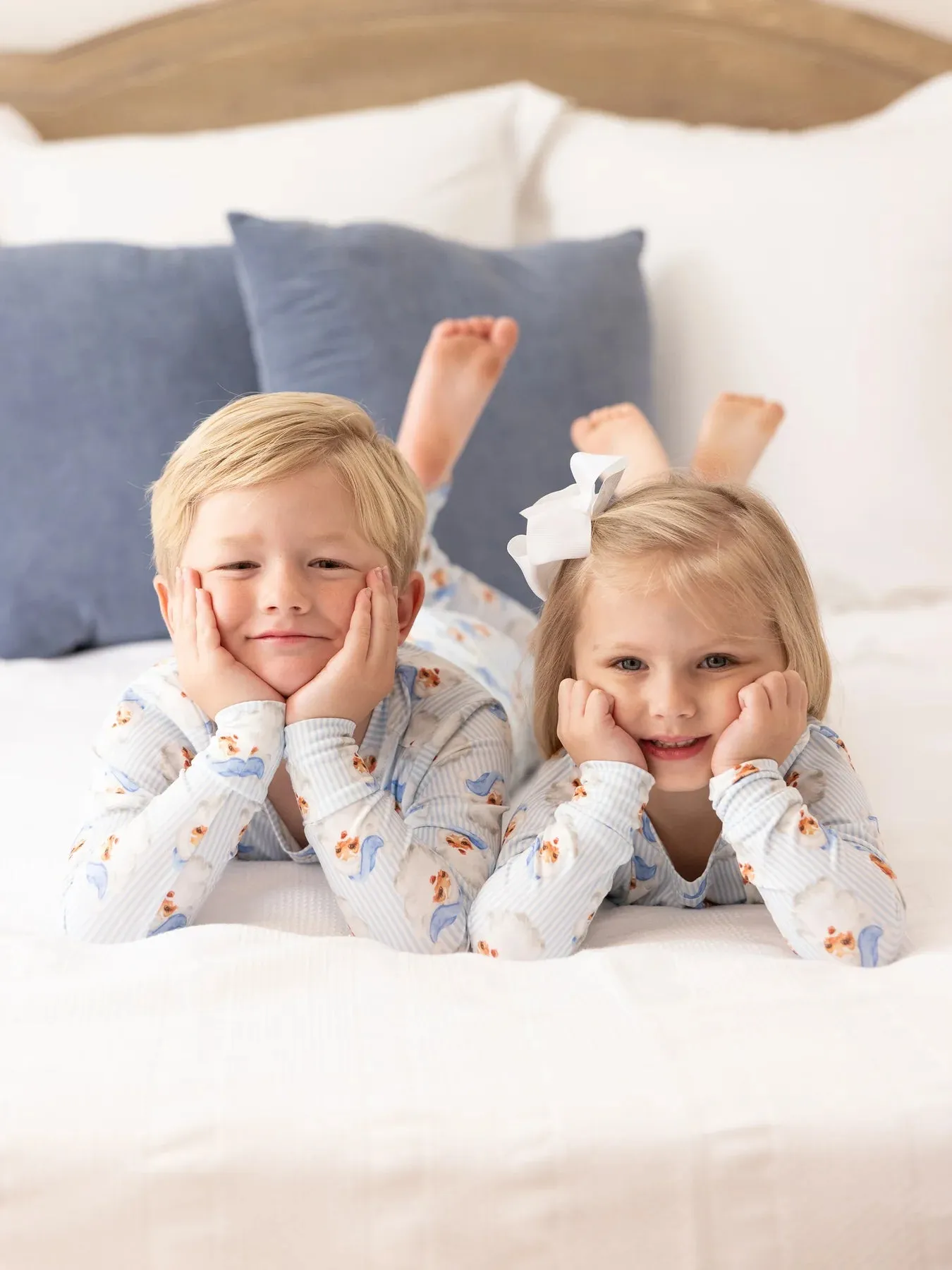 Blue Santa Toddler PJ Set