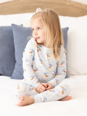 Blue Santa Toddler PJ Set