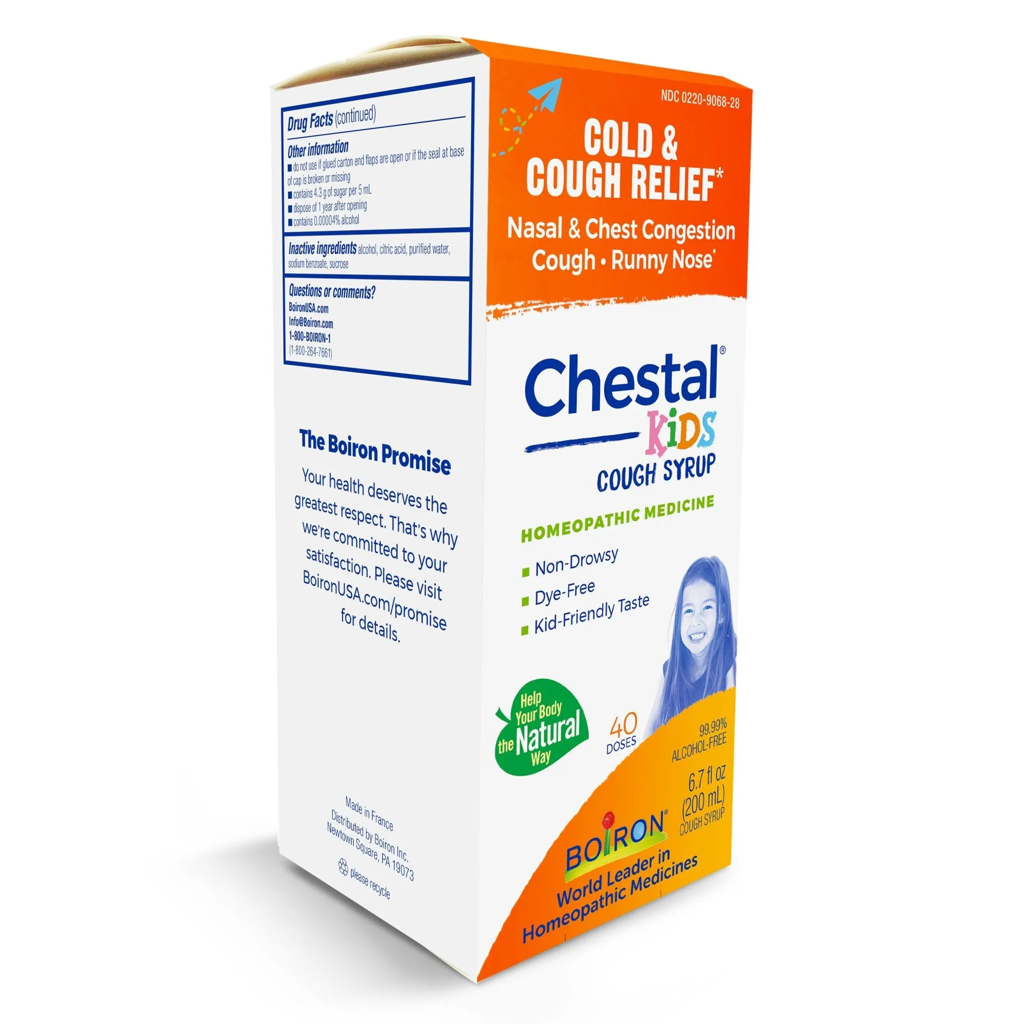 Boiron Chestal Kids Cold & Cough Homeopathic Medicine For Cold & Cough 6.7 fl oz Liquid