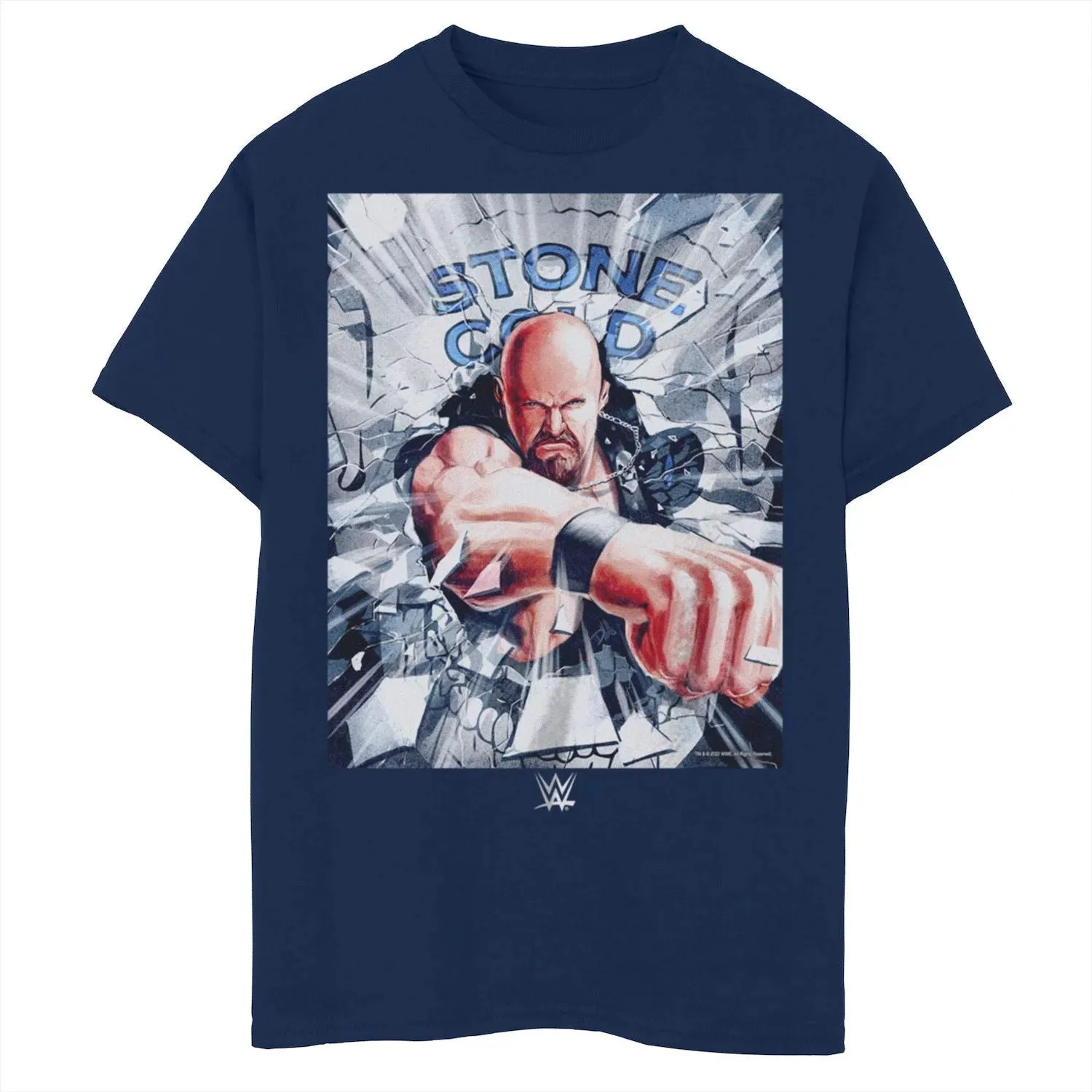 Boys 8-20 Years Old WWE Stone Cold Licensed Character T-Shirt