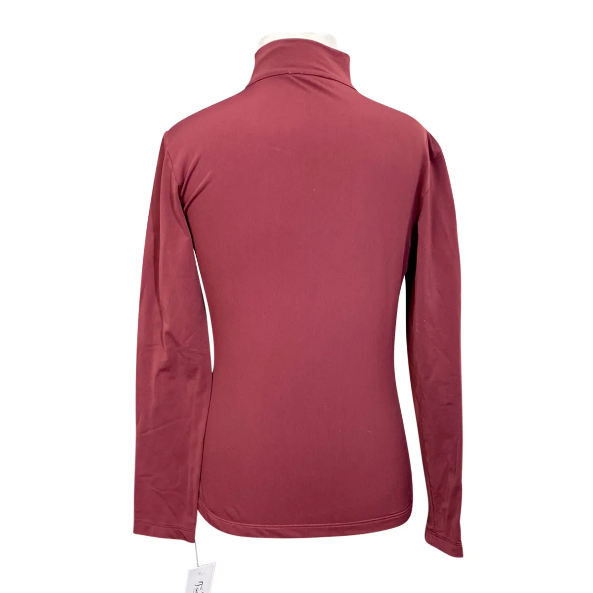 Cavalleria Toscana Mini Logo 1/4 Zip  in Burgandy - Children's 12