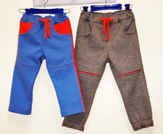 Children's fleece pants PDF sewing pattern ROSCOE PANT sizes 2 to 12 years.