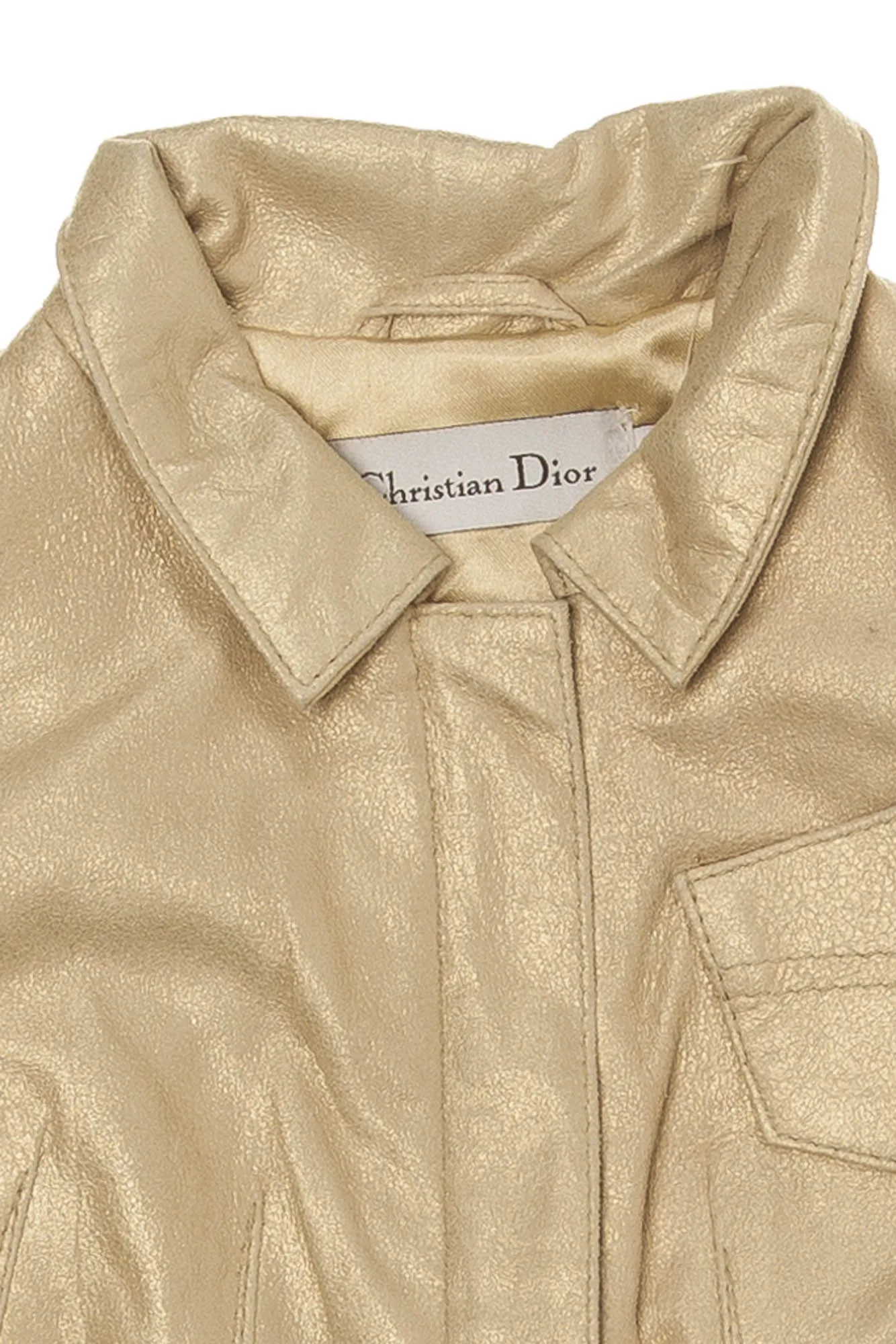 Christian Dior - Gold Brushed Lamb Leather Jacket - 4A