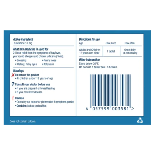 Claratyne Rapid 60 Tablets