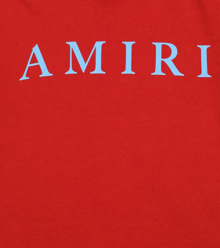 Cotton jersey T-shirt with Amiri logo, red
