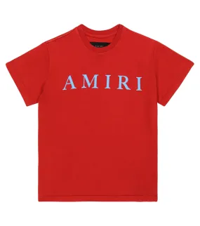 Cotton jersey T-shirt with Amiri logo, red