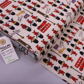Cotton Linen Mix - Teddy Bear Walk