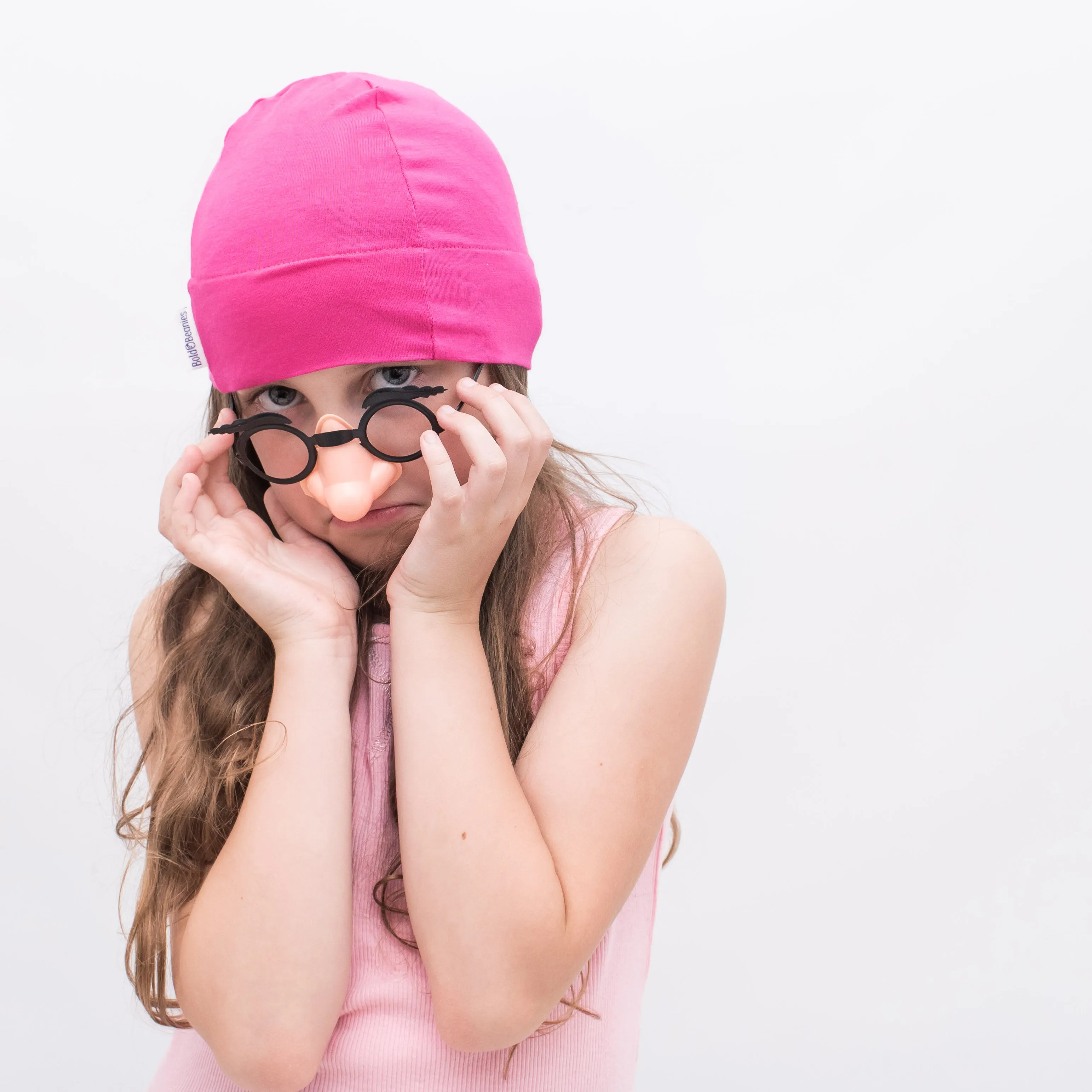Fuchsia Pink Girls Comfy Chemo Beanie Hat