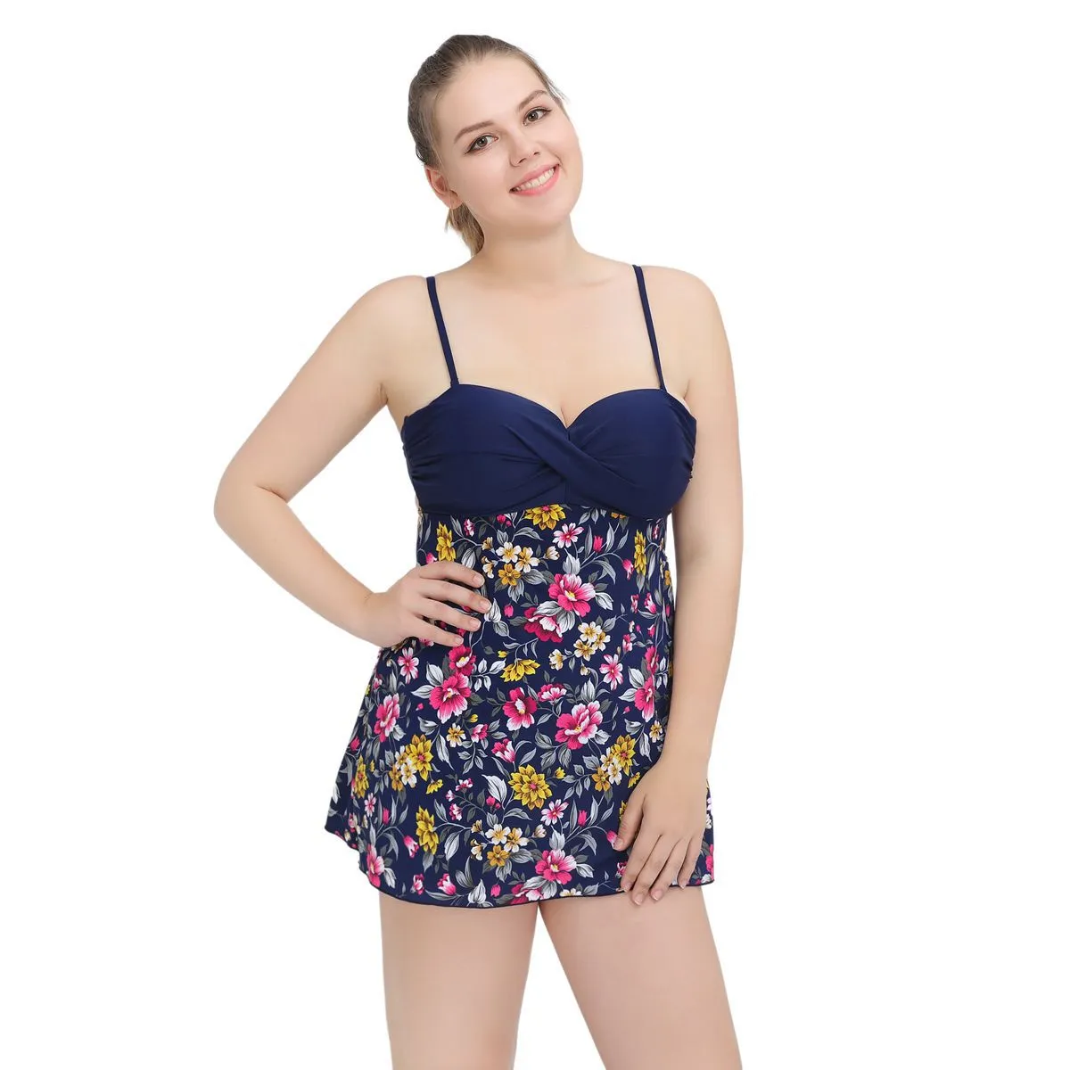 Girl’s Swimsuit Large Size Multicolor One Piece Sexy Conservative Ladies Suit Swimwear