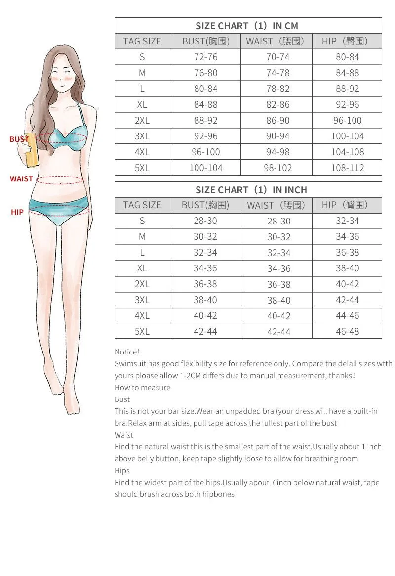 Girl’s Swimsuit plus Size Bamboo Leaf Slimming Printed-Style Boxer Sweat-Absorbent Breathable Sexy Swimwear