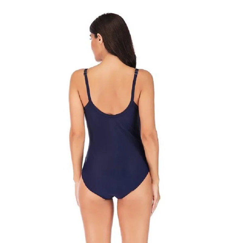 Girl’s Swimsuit plus Size Bikini Women's Solid Color Cross One-Piece Thin and Breathable Swimwear