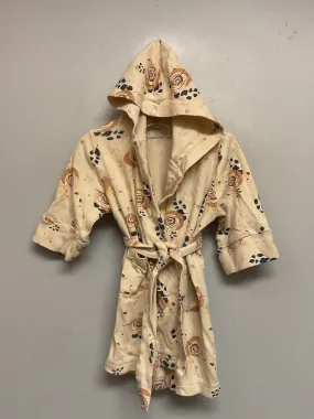 Goumi Size NB Beige & Blue Cotton Infant Girls Robes