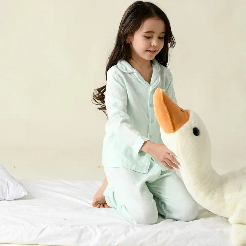 Green Kids Cotton Gauze Pajama Set