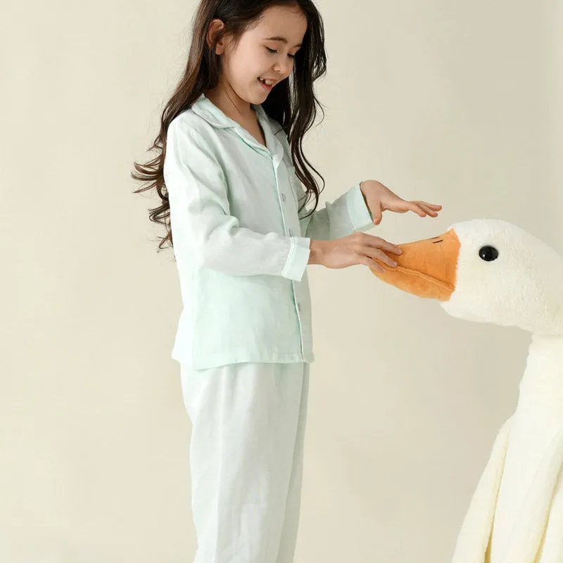 Green Kids Cotton Gauze Pajama Set