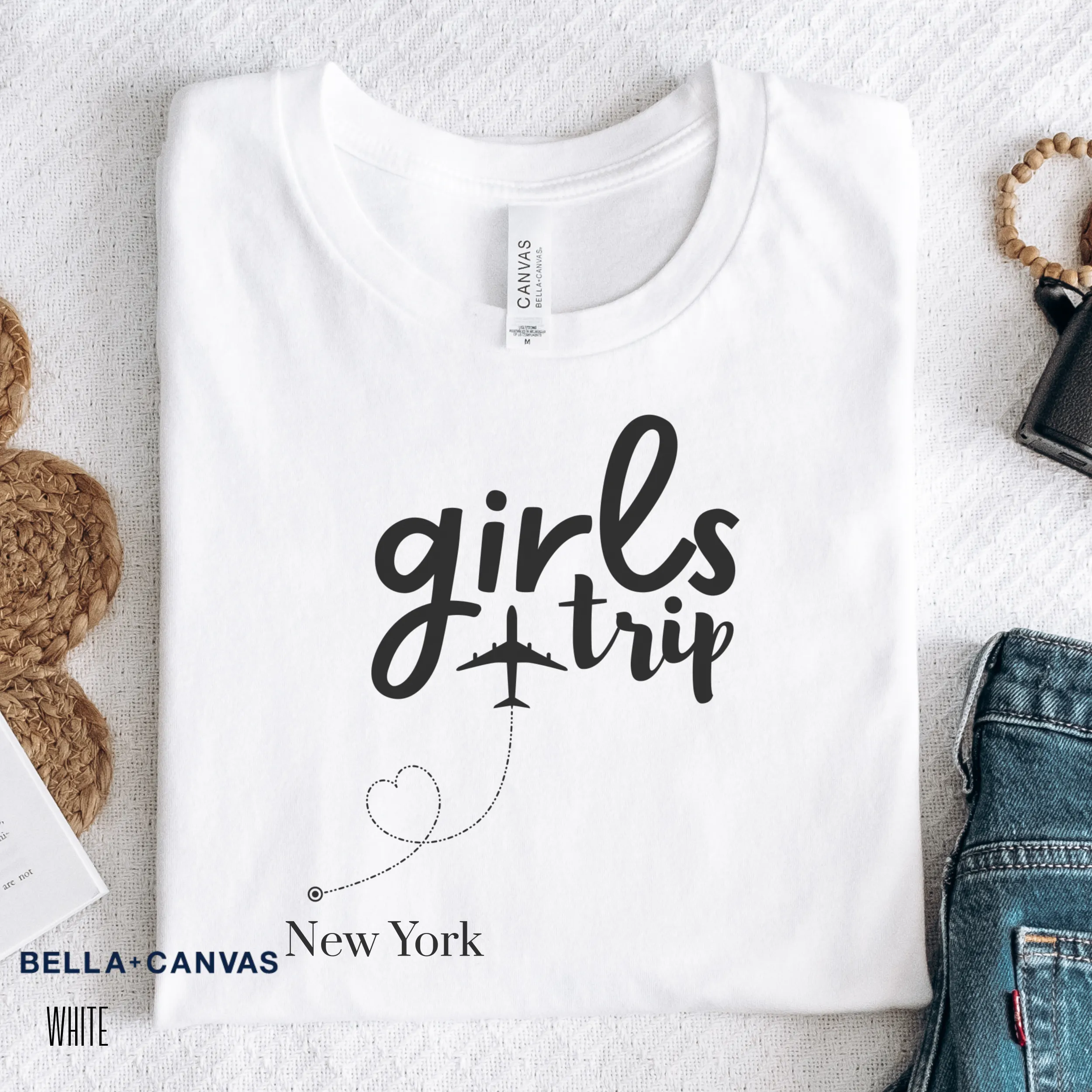 Heart in the Clouds Girls Trip Destination Shirt
