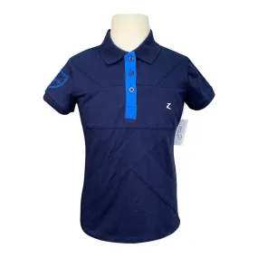 Horze 'Fernanda' S/S Kids Polo Shirt in Navy - Children's 11-12 Years