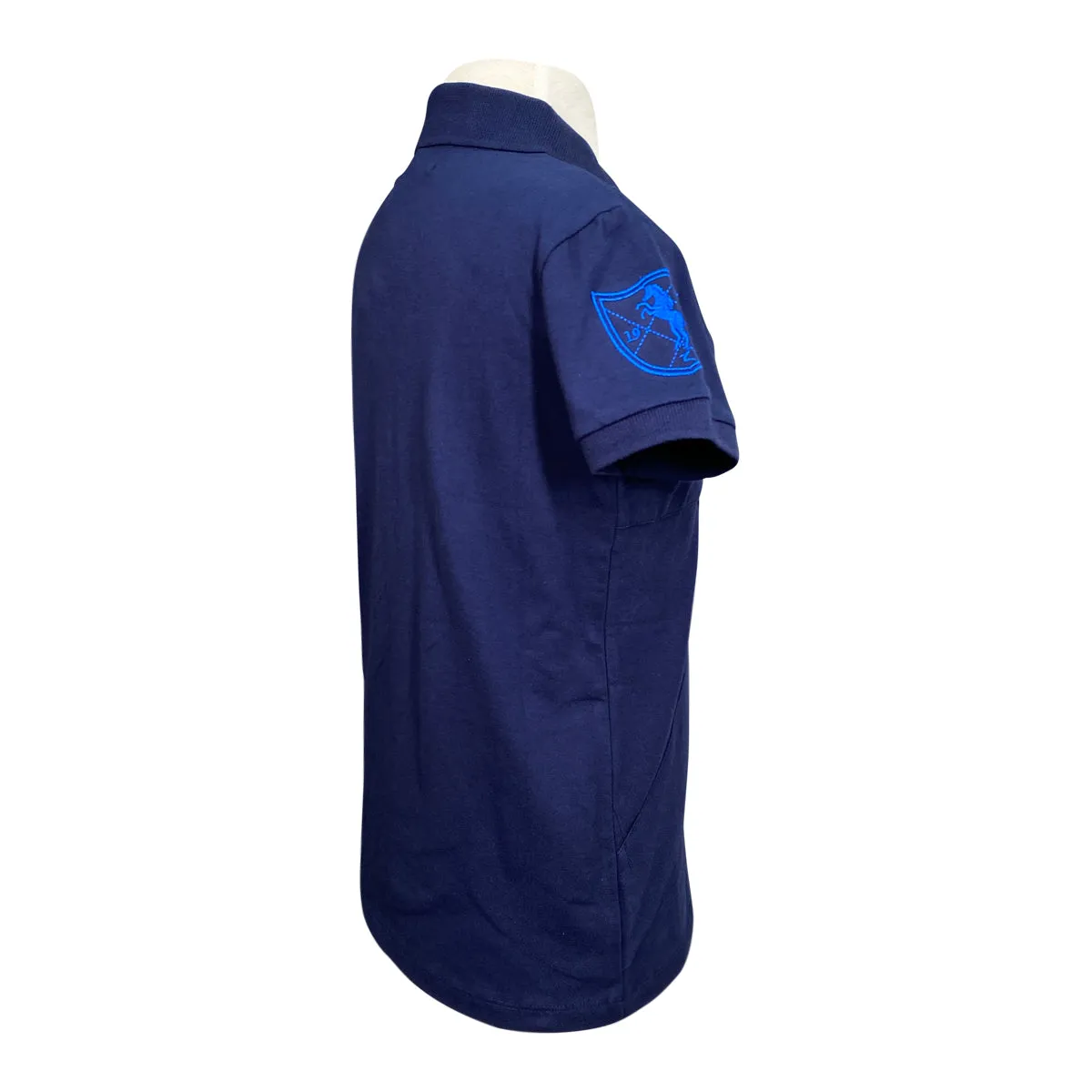 Horze 'Fernanda' S/S Kids Polo Shirt in Navy - Children's 11-12 Years