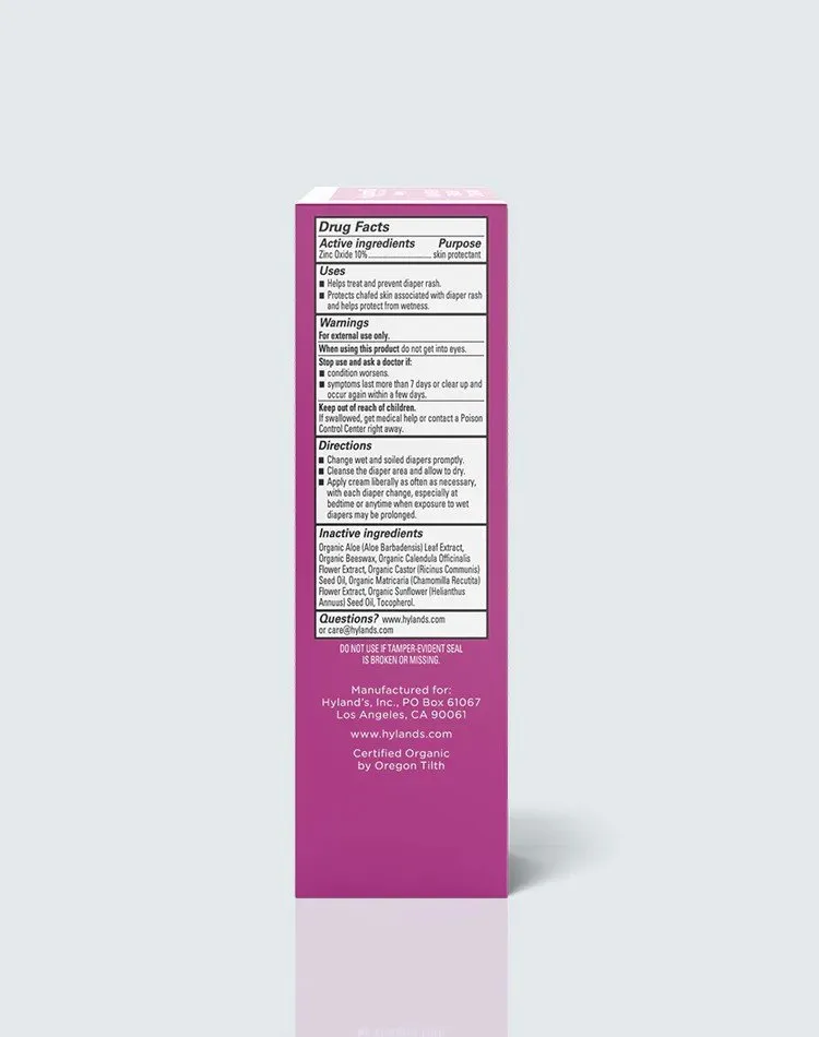 Hylands Baby Diaper Rash Cream with Zinc Oxide 3 ounce Cream