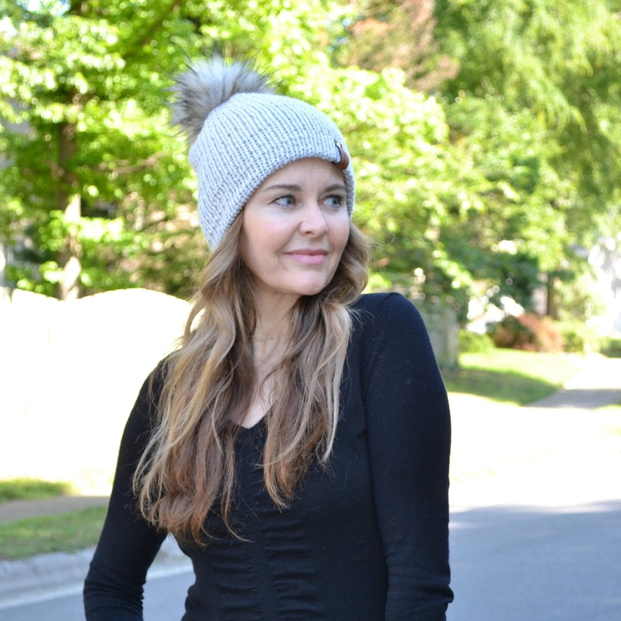 KNITTING PATTERN The Ultimate Double Layer Beanie Hat, Cap Toque Unisex Boho Sleek Timeless Women's Men's Children's Gray Cap, Hat