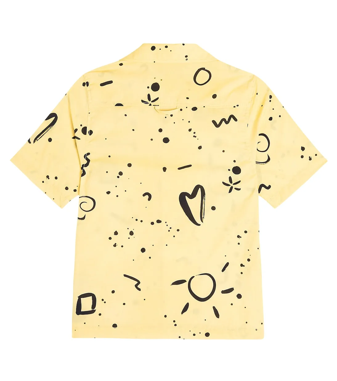 Le chemise denim shirt with Jacquemus Enfant print, yellow
