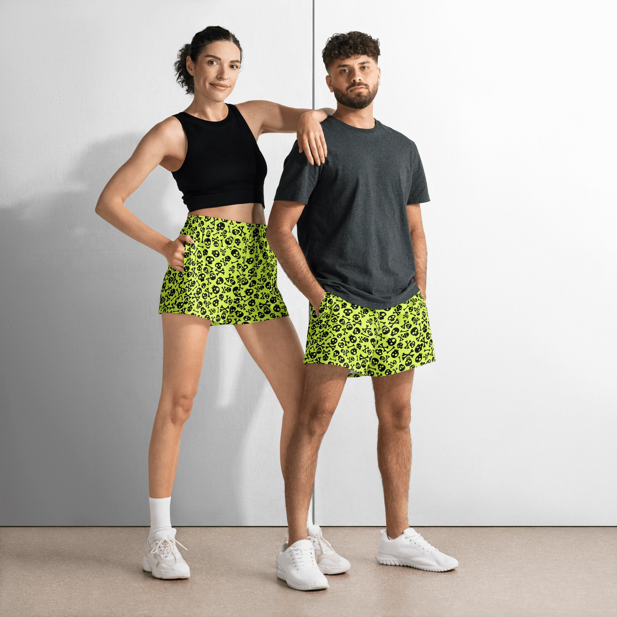 Lime Bones Unisex Unlined Swim Trunks