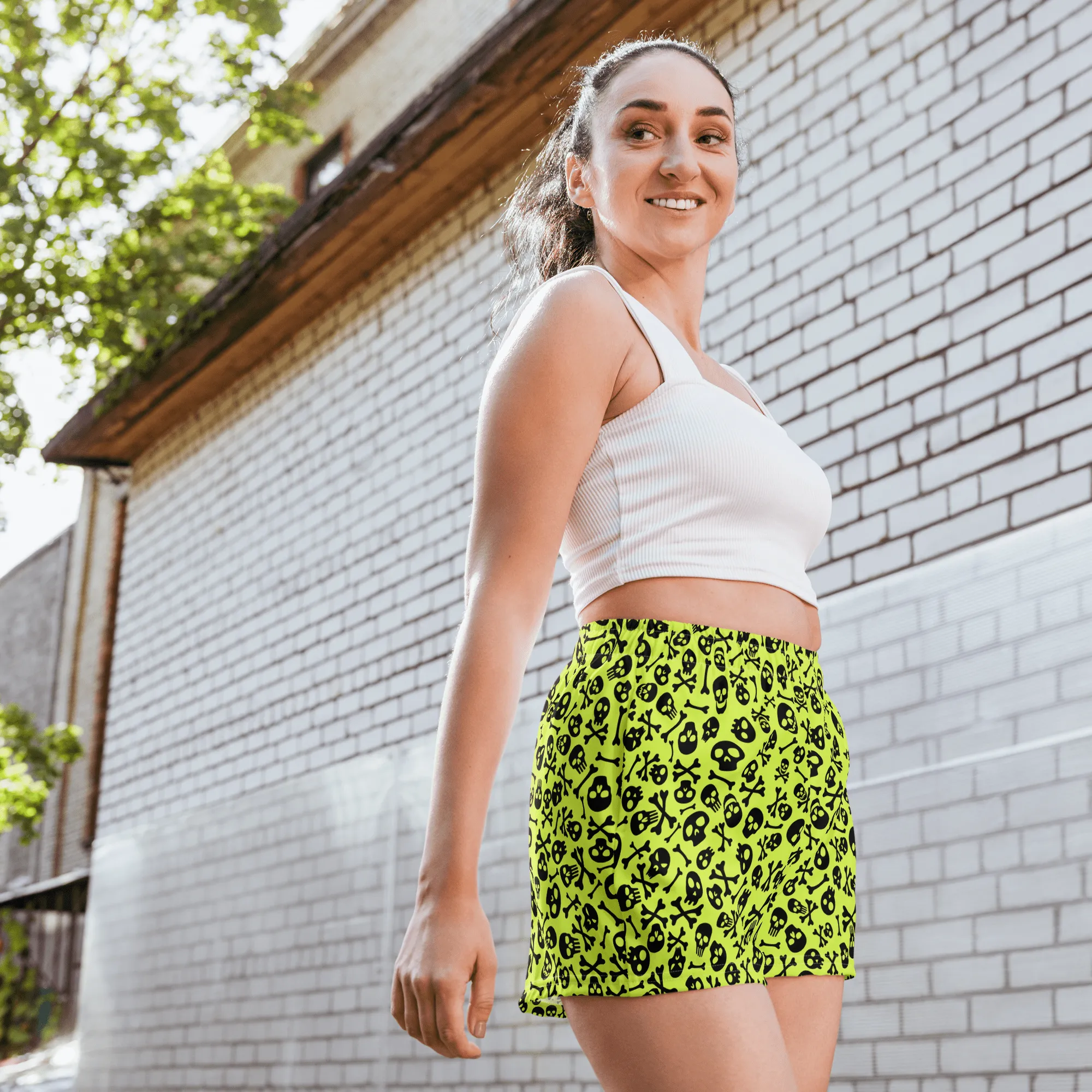 Lime Bones Unisex Unlined Swim Trunks