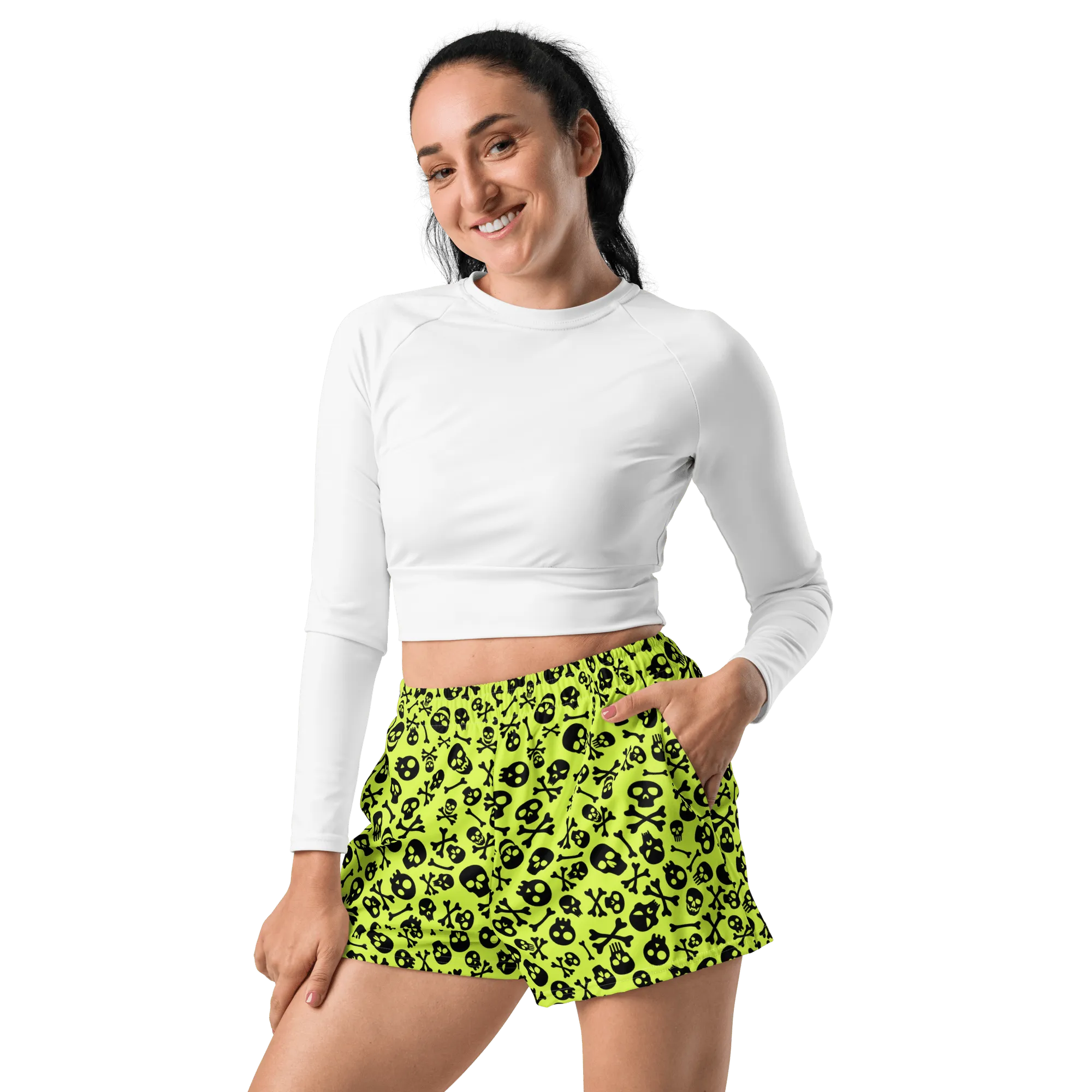 Lime Bones Unisex Unlined Swim Trunks