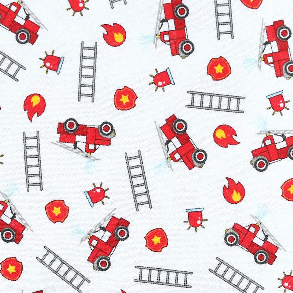 Magnolia Baby Boys Red Sound the Alarm Firetrucks Long Pajamas
