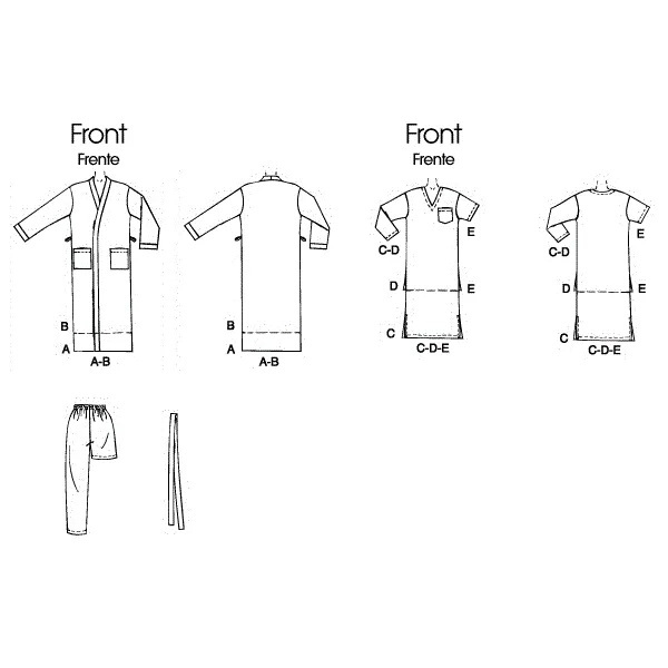 McCalls 6231 / Mens Pajamas   Robes