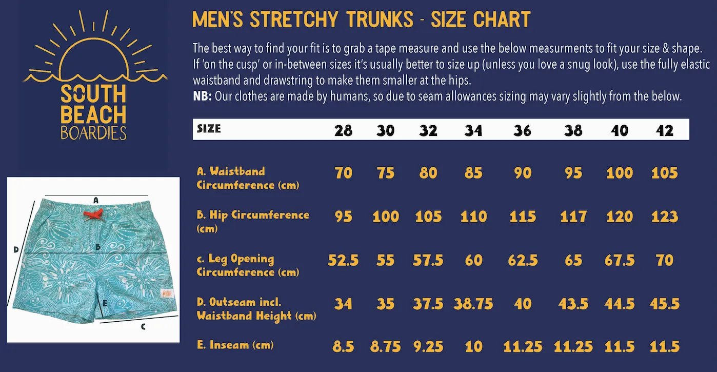 Men's Stretchy Trunks: Big Red Lobster
