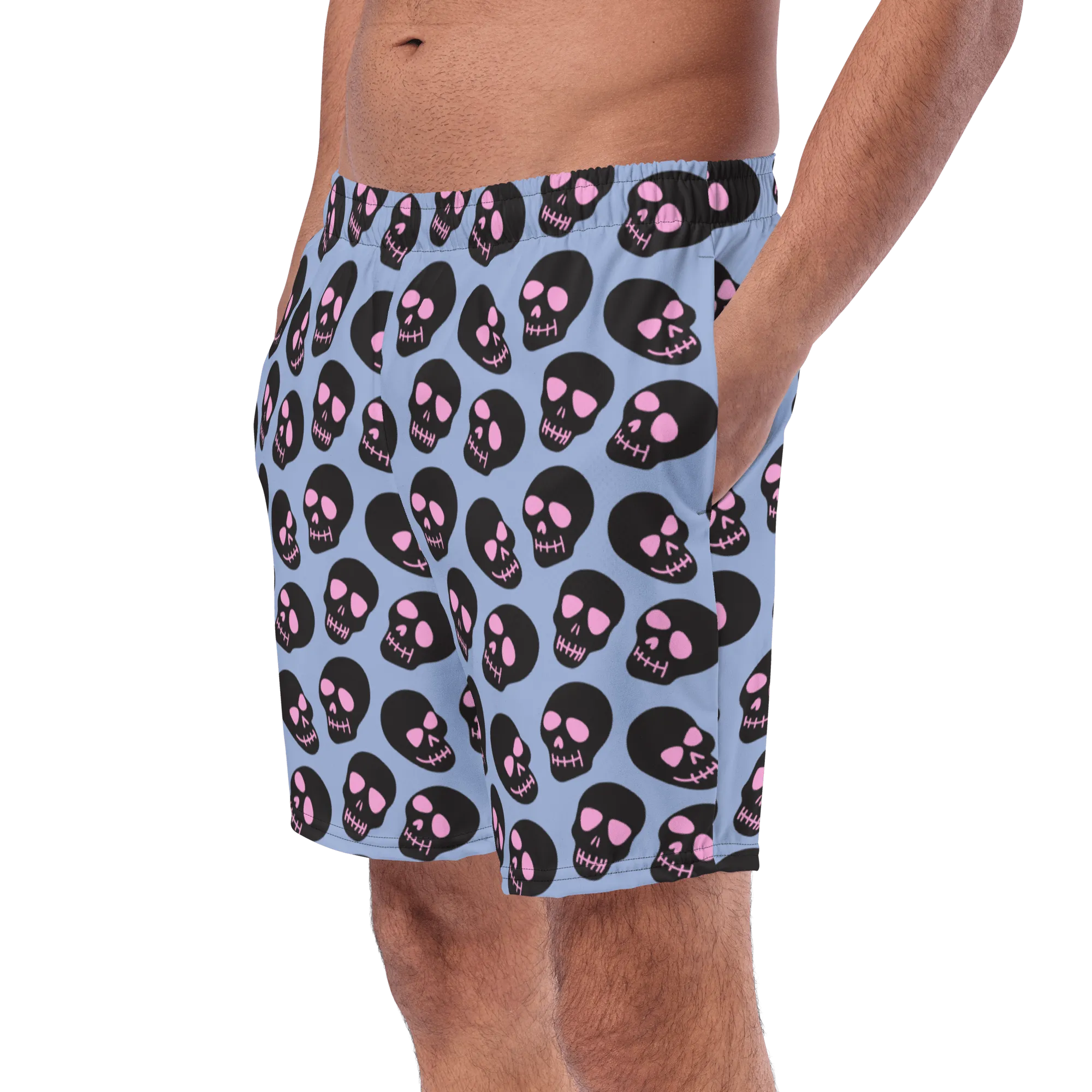 Neon Skull Men's Swim Trunks