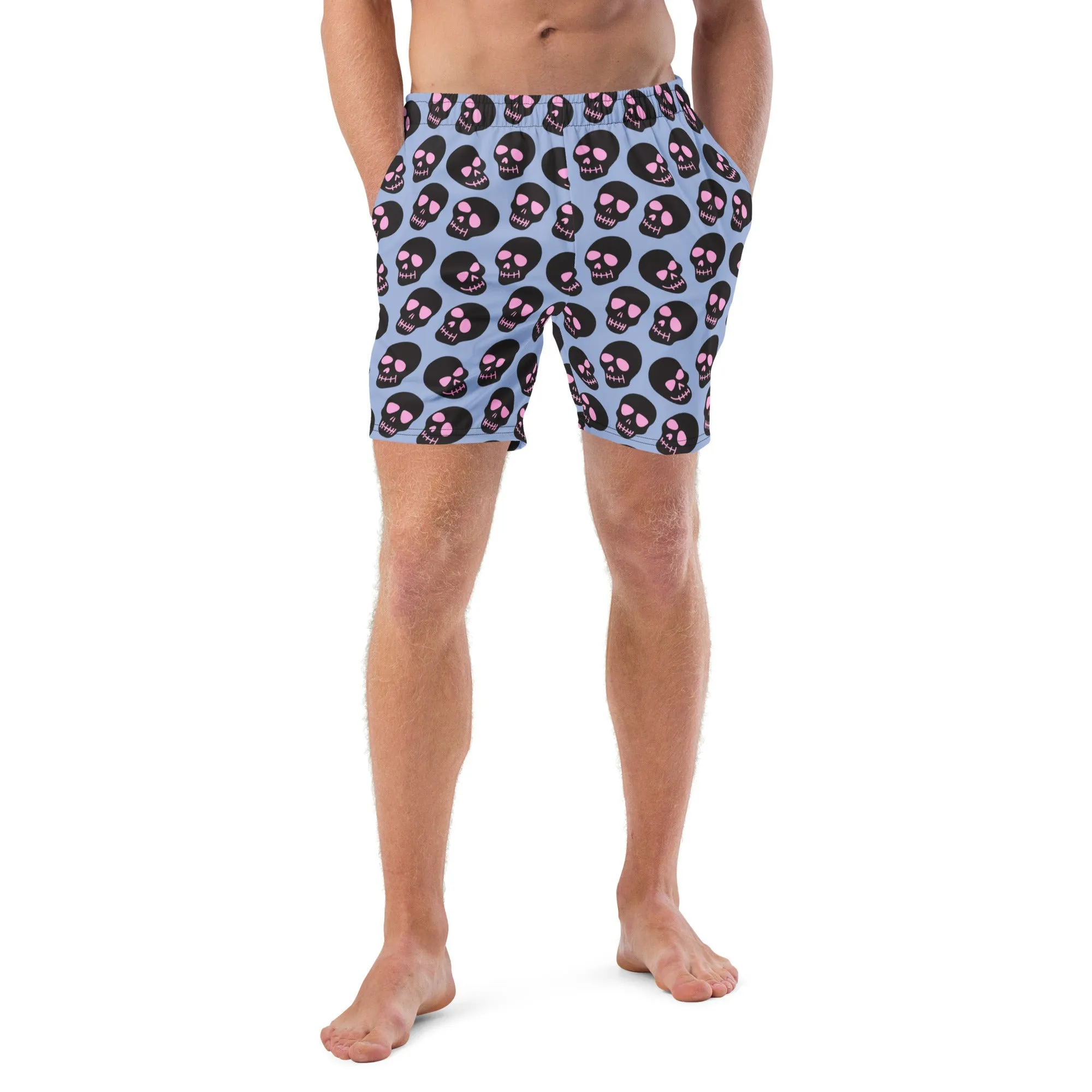 Neon Skull Men's Swim Trunks