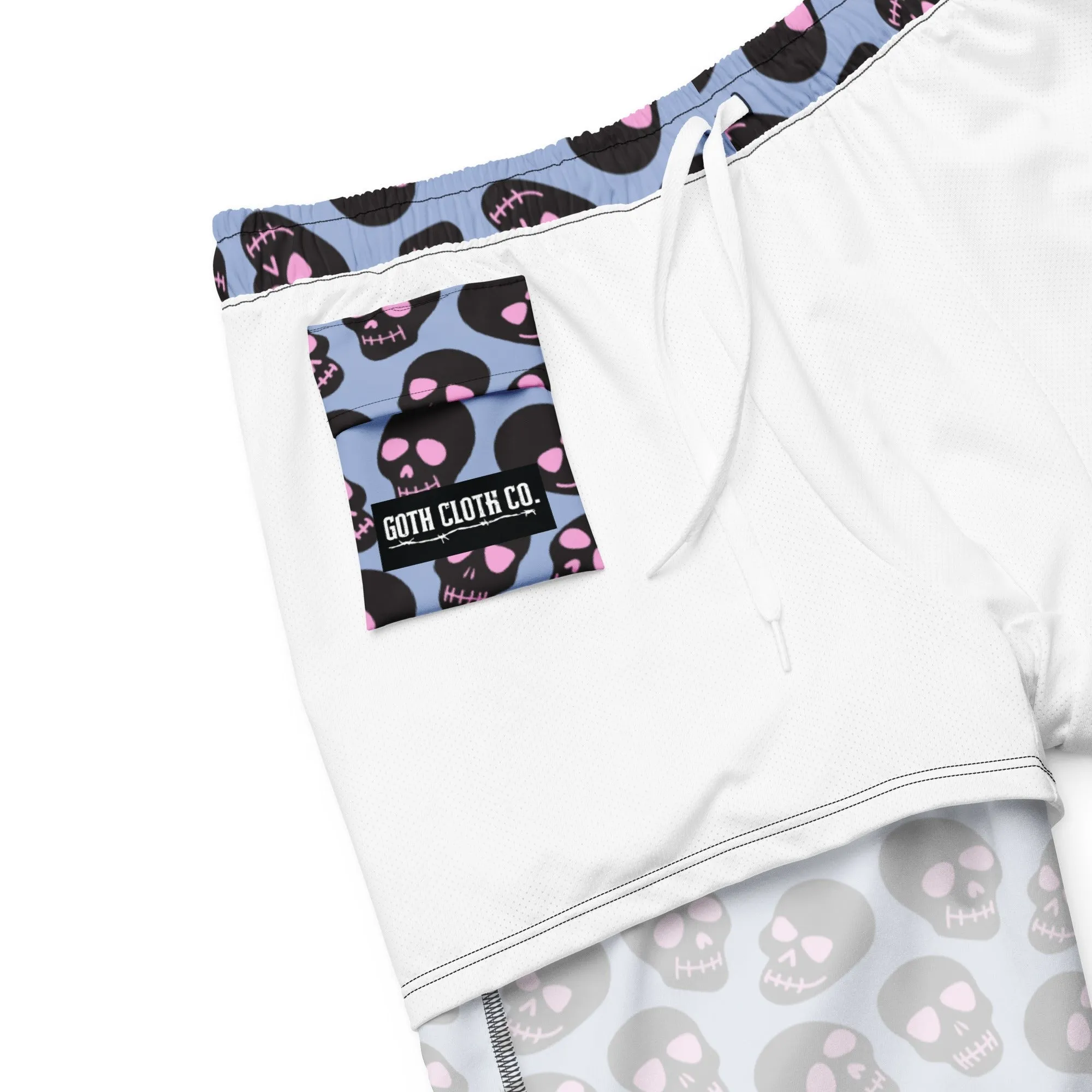 Neon Skull Men's Swim Trunks