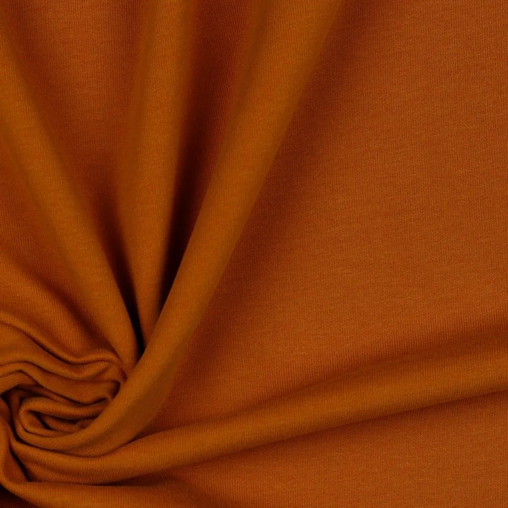 Peach Soft GOTS Organic Cotton Sweat-shirting in Autumn Maple