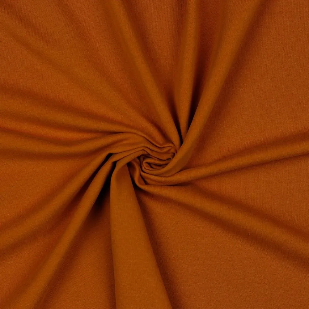 Peach Soft GOTS Organic Cotton Sweat-shirting in Autumn Maple
