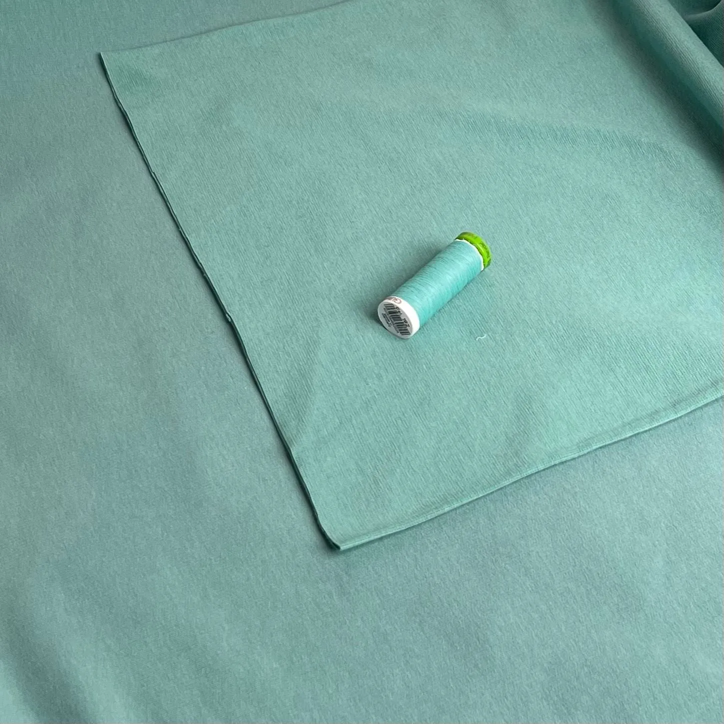 Peach Soft GOTS Organic Cotton Sweat-shirting in Sea Foam