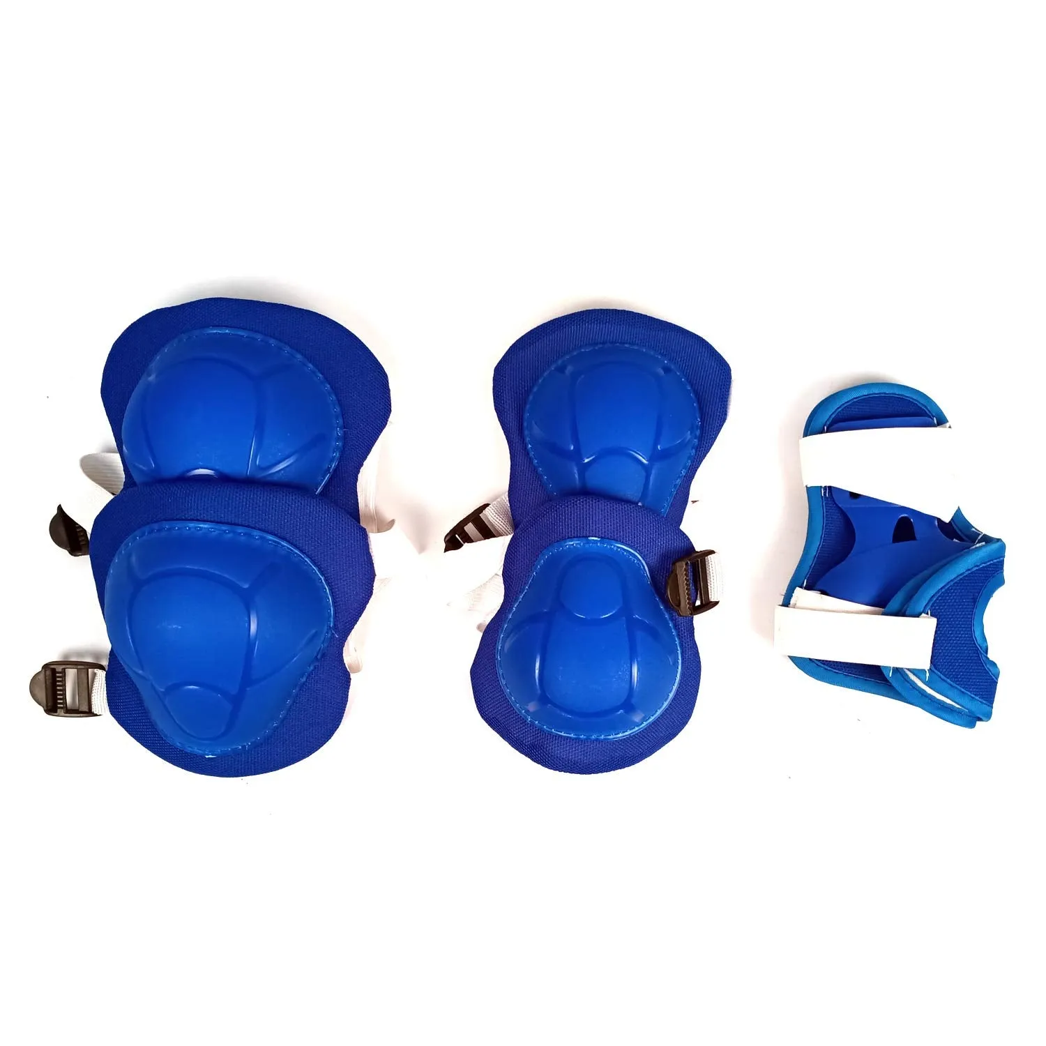 Prokick Protective Set - 2pcs knee pad, 2pcs elbow pad, 2pcs wrist pad, Blue
