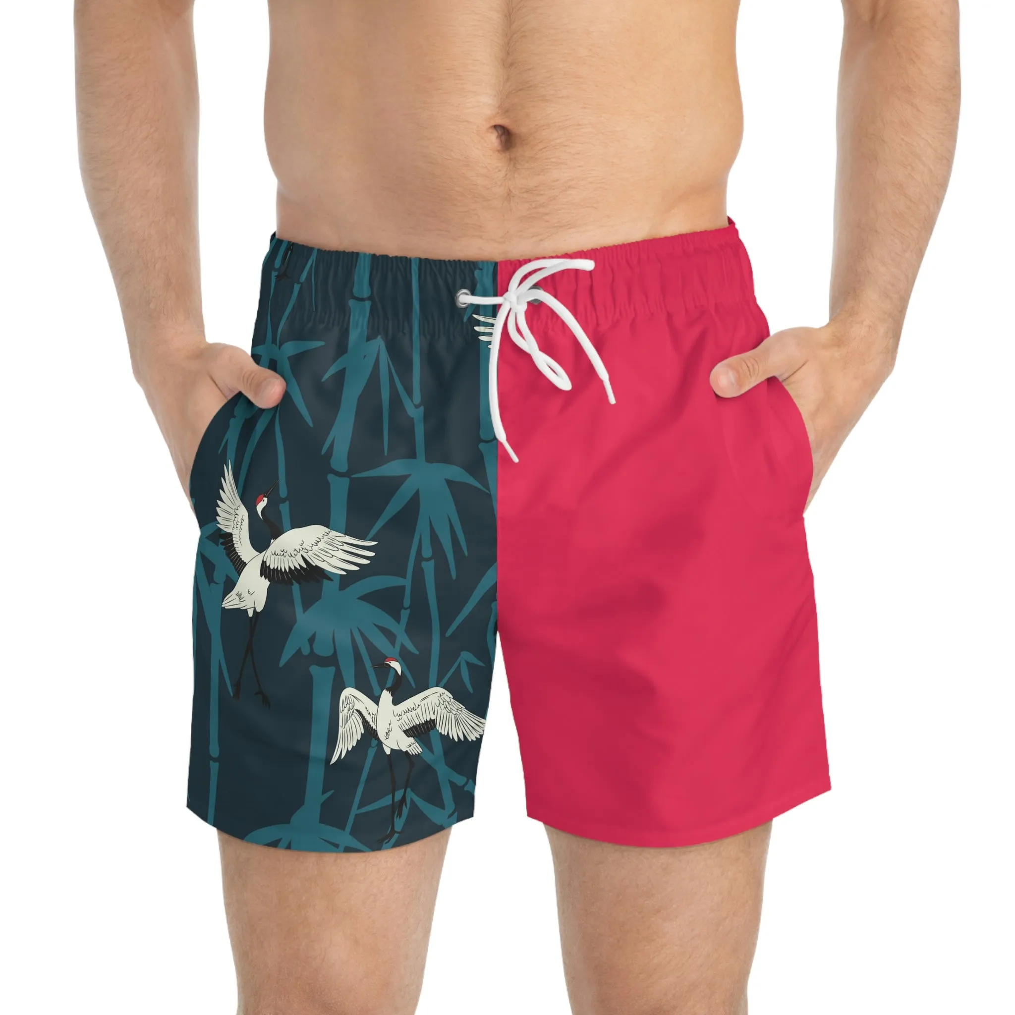 Red Crown Swim Trunks