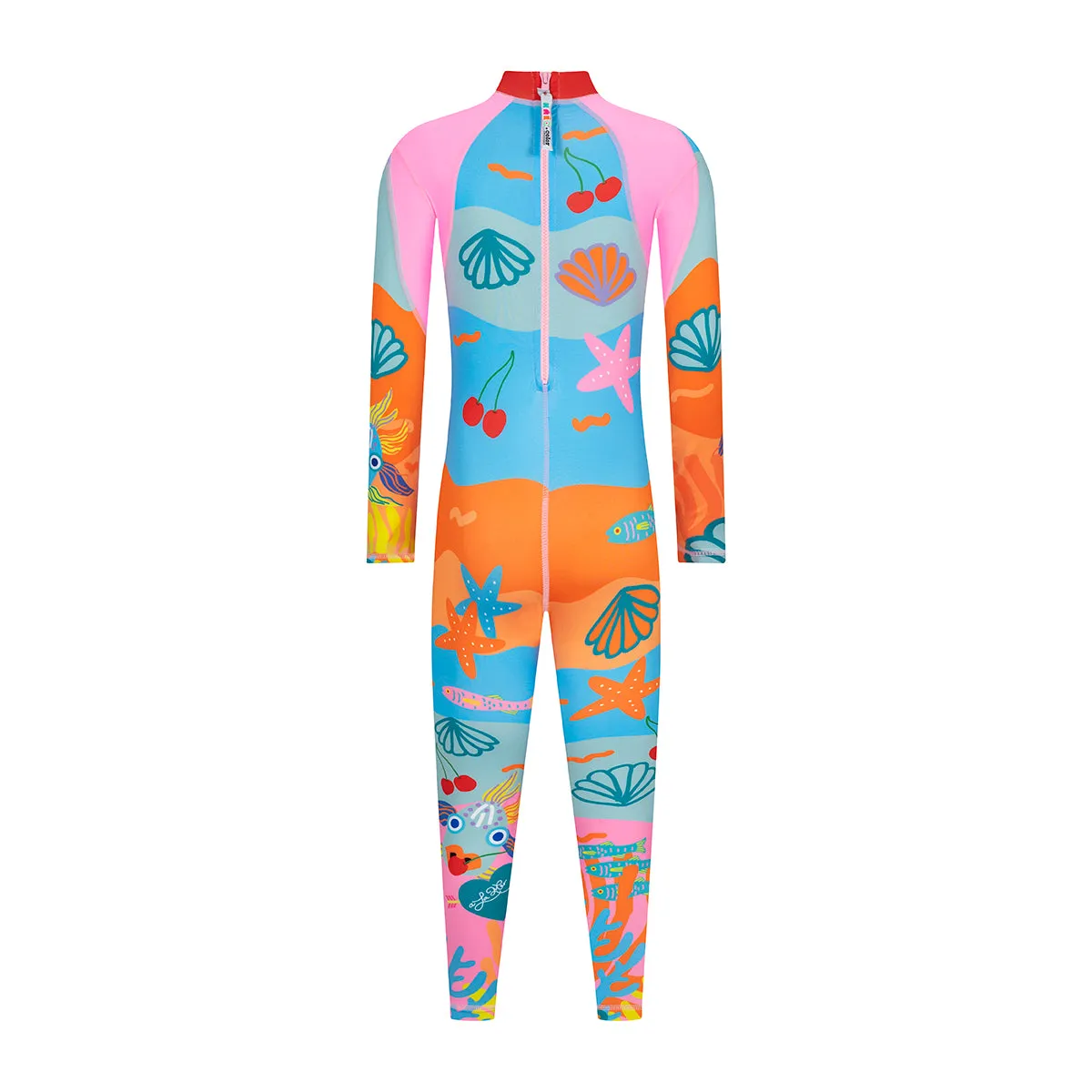 Sparkling Fish Girls Long Sleeve Sunsuit Long Legs