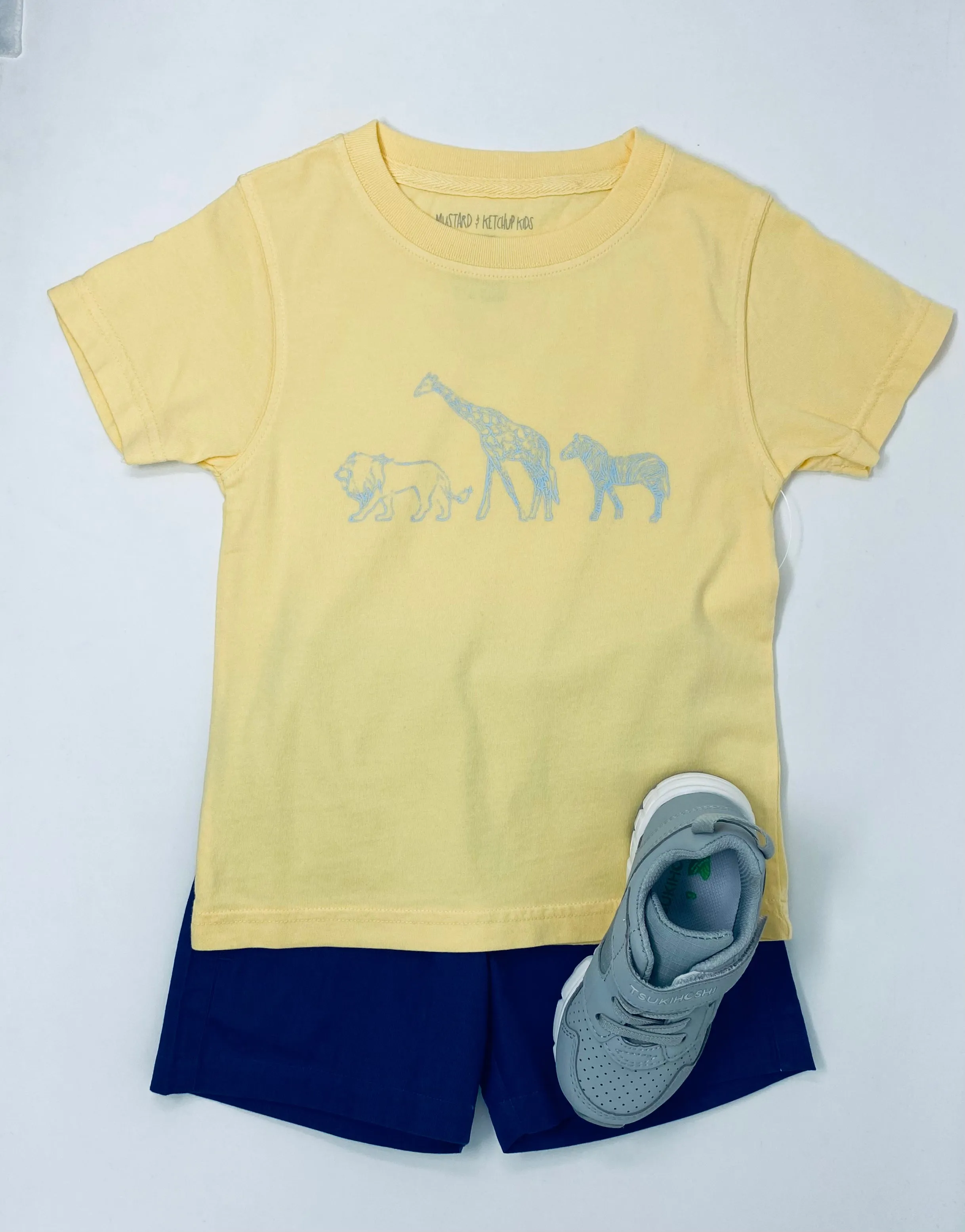SS Yellow Zoo Animals T-Shirt