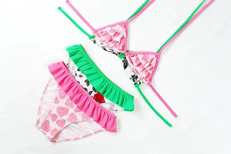 Swimsuit Children's Bikini Girls Split Triangle Children Swimwear