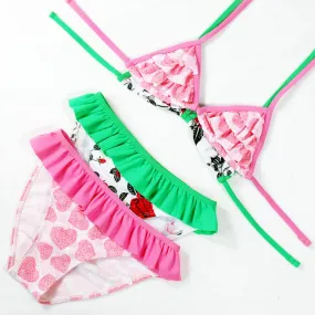 Swimsuit Children's Bikini Girls Split Triangle Children Swimwear